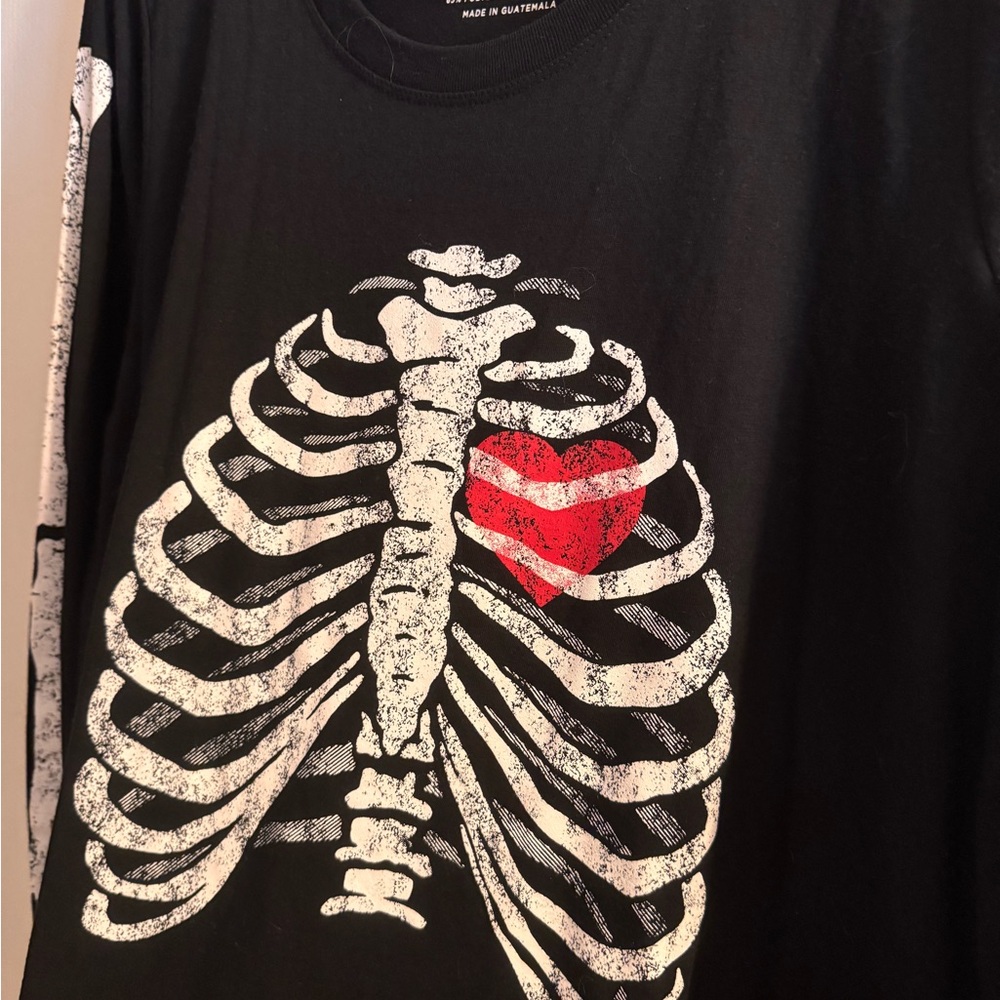Torrid Black Skeleton Print Long Sleeve Top - Picture 5 of 7